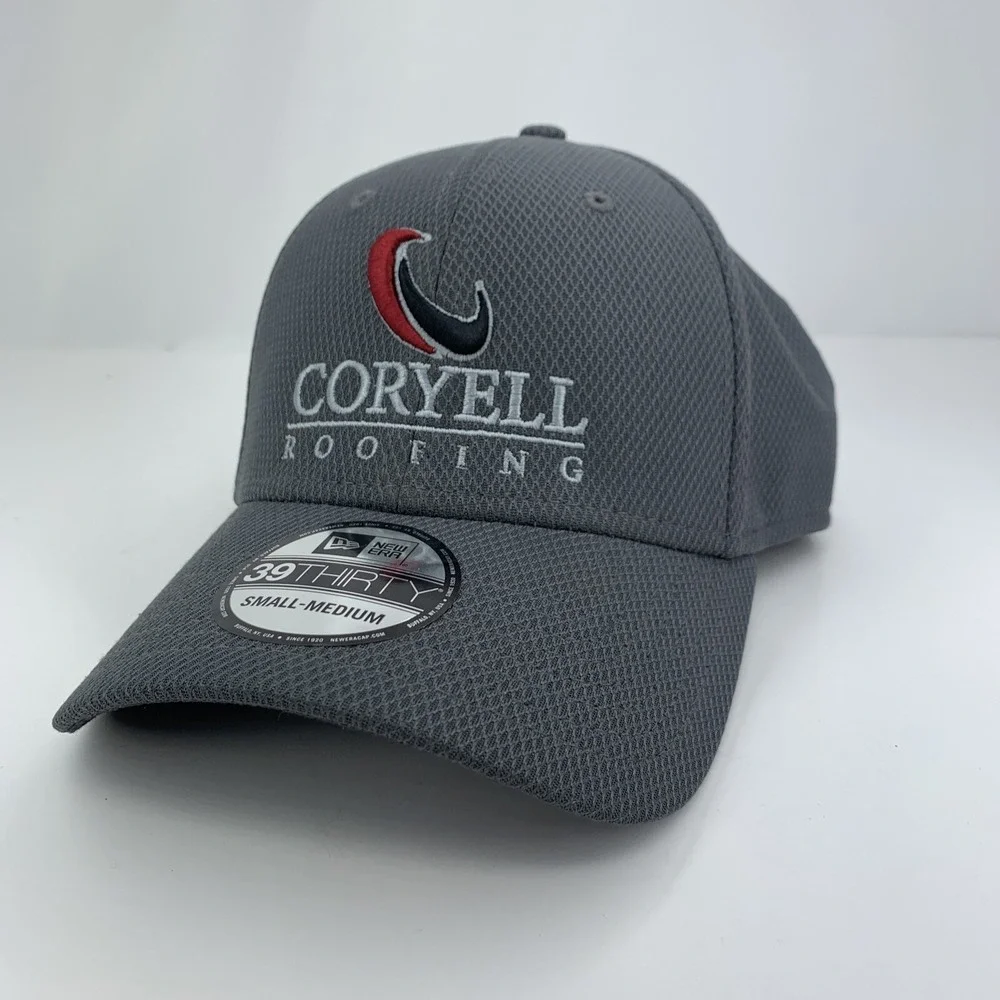 Coryell Roofing Gray Hat New Era 39THIRTY Fitted Small / Medium Baseball Cap
